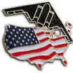 B2 Over USA lapel pin